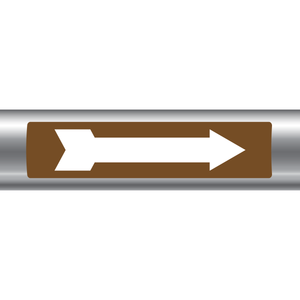 Brown/White Arrow Label