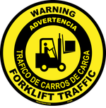 Bilingual forklift traffic anti-slip floor safety sign