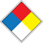 Blank NFPA diamond sign for chemical hazard safety identification