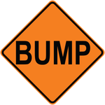 Bump diamond aluminum traffic warning sign for uneven road surfaces