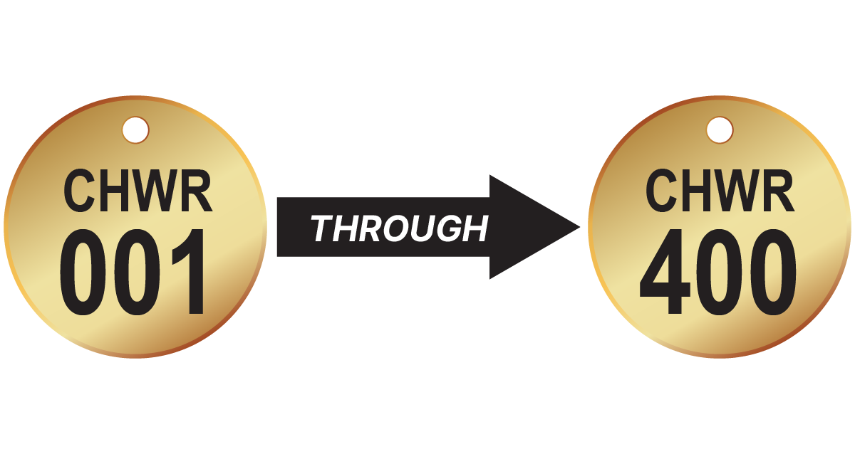 Chw R Label CHWR Engraved Brass Valve Tag | ASME | PrintProAZ