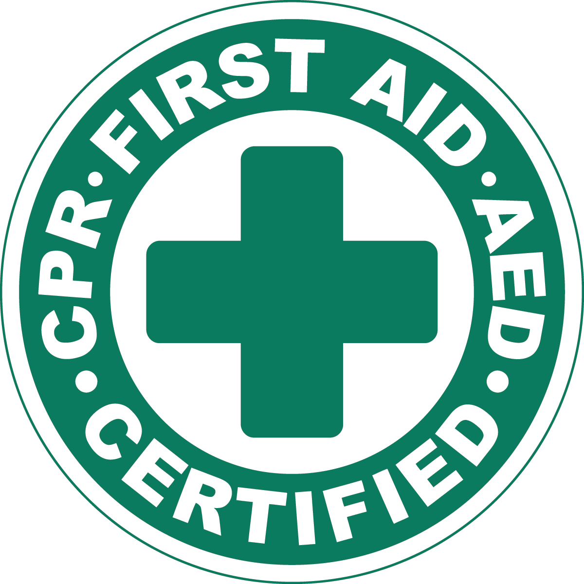 CPR first aid AED certified vinyl hard hat safety sticker