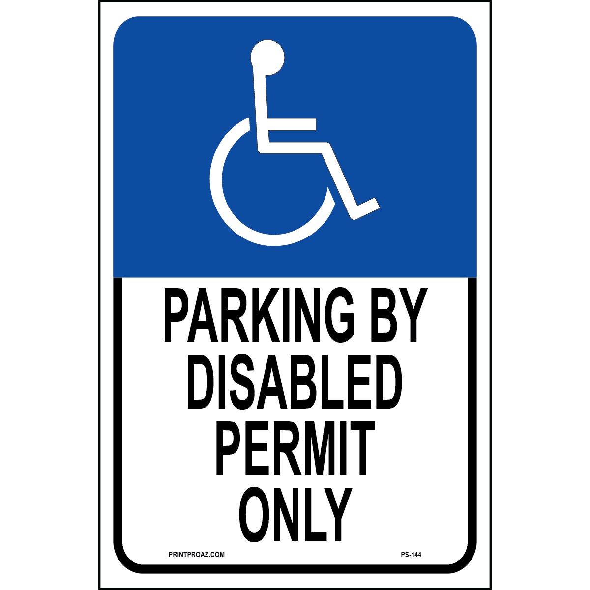 California Accessible Parking Sign, Aluminum, PS-144
