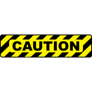 Caution floor sign adhesive vinyl for safety warning
