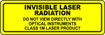 Invisible laser class 1M optical instruments safety label