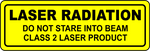 Laser radiation do not stare class 2 safety label
