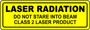 Laser radiation do not stare class 2 safety label