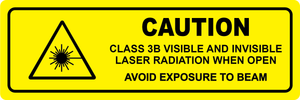 Caution class 3B visible invisible laser radiation label