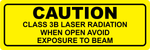 Caution class 3B laser radiation safety label