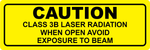 Caution class 3B laser radiation safety label