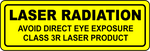 Laser radiation class 3R eye exposure safety label