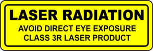 Laser radiation class 3R eye exposure safety label