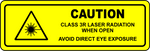 Caution class 3R laser radiation safety label