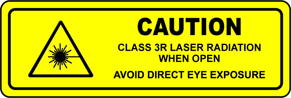 Caution class 3R laser radiation safety label