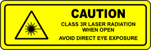 Caution class 3R laser radiation safety label