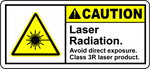 Caution class 3R laser radiation safety label
