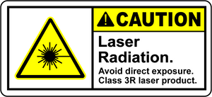 Caution class 3R laser radiation safety label