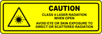 Caution class 4 laser radiation safety vinyl label
