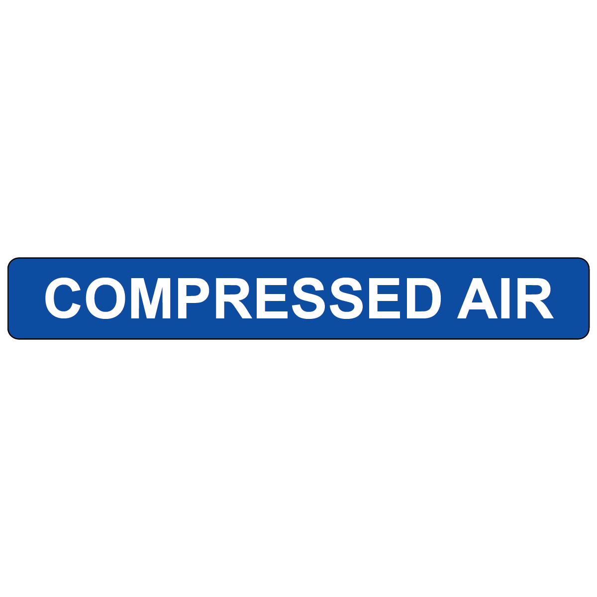 Compressed air vinyl pipe identification label compliant with ANSI ASME A13.1-2023 standards