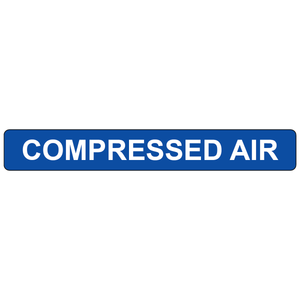 Compressed air vinyl pipe identification label compliant with ANSI ASME A13.1-2023 standards