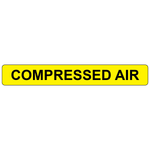 Compressed air vinyl pipe identification label compliant with ANSI ASME A13.1-2023 standards