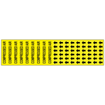 Compressed air 3.2 mil peel and stick vinyl pipe marker meeting ANSI ASME A13.1-2023 standards