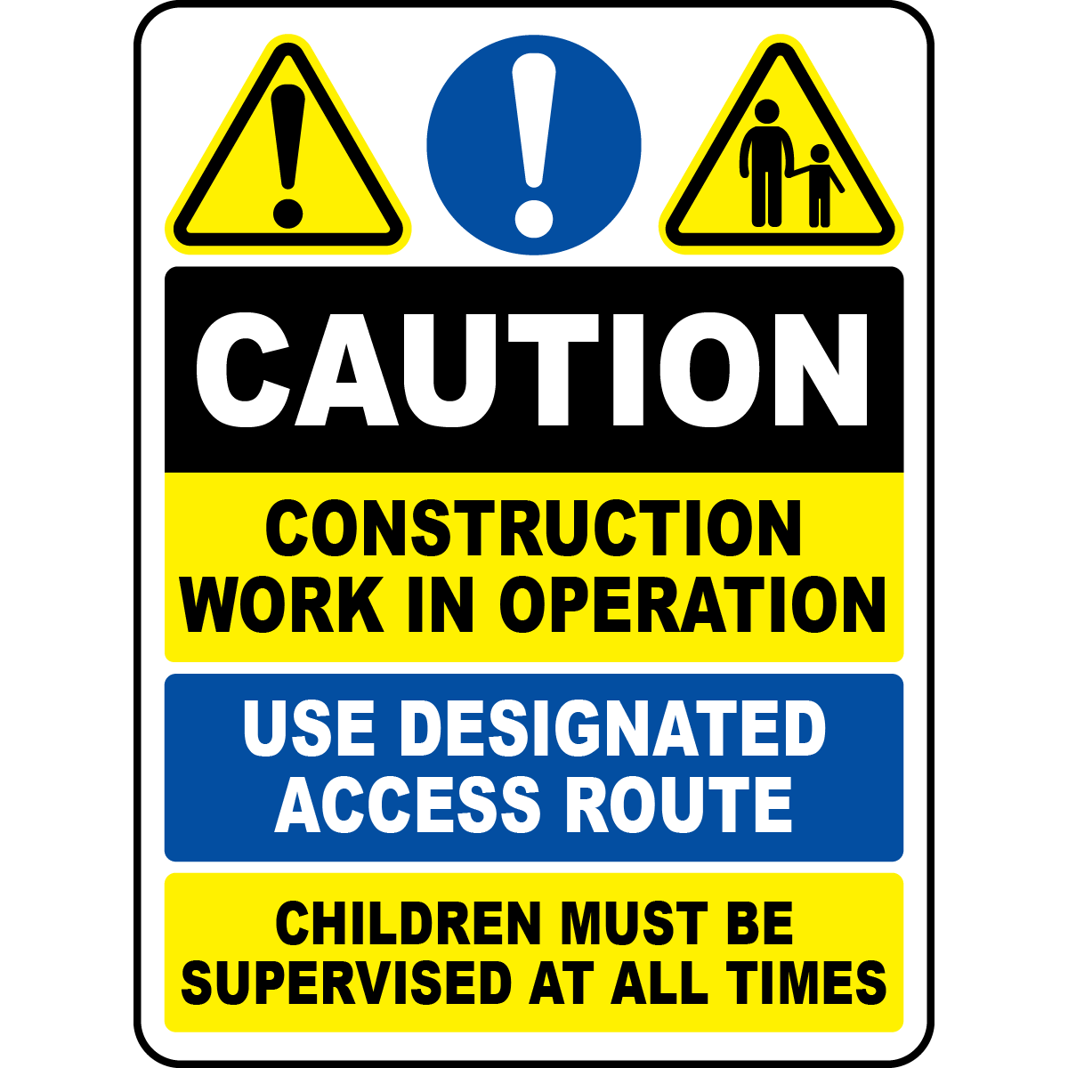 Large Construction Work in Operation Sign | Construction Signs