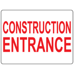 Construction entrance site access safety sign