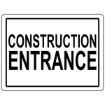 Construction entrance site access safety sign