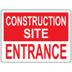 Construction site entrance safety aluminum sign