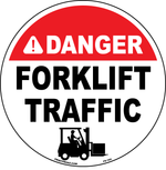 Danger forklift traffic anti-slip floor safety sign