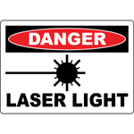 Danger laser light sign