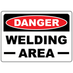 Danger welding area OSHA safety sign for industrial work areas
