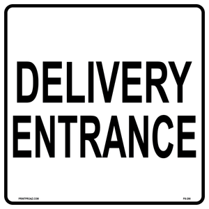 Delivery Entrance Sign, Aluminum, PS-298
