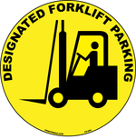 Designated forklift parking anti-slip floor sign