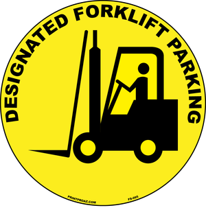 Designated forklift parking anti-slip floor sign