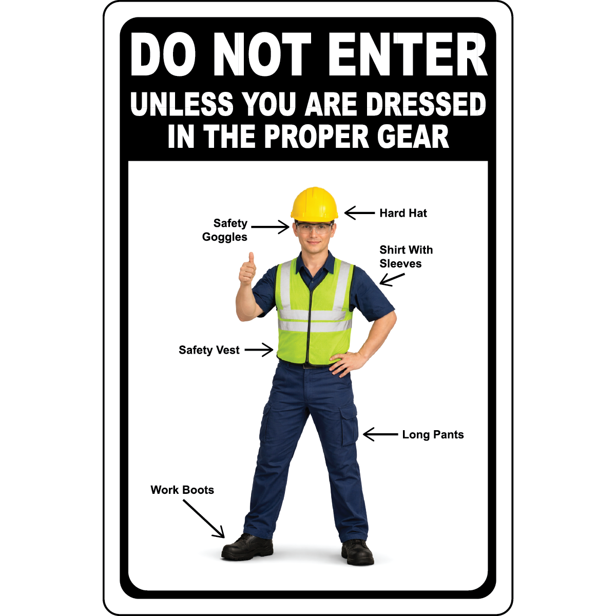 Do Not Enter Without Proper PPE Sign