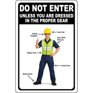 Do Not Enter Without Proper PPE Sign