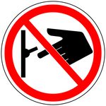 Do not switch off electrical polyester safety label