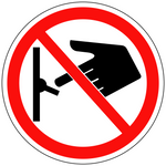 Do not switch on electrical polyester safety label