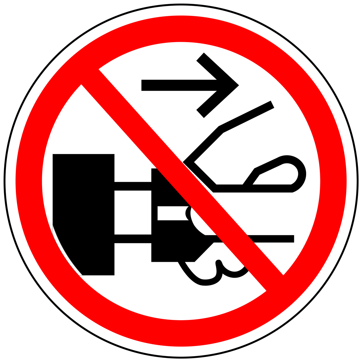 Do not unplug electrical polyester safety label