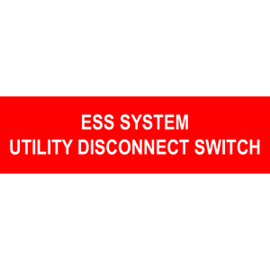 1x3.5 ESS System PV-537 Plastic Solar Labels