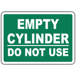 Empty cylinder do not use label for compressed gas cylinder identification and safety