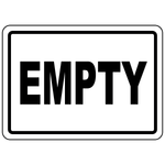 Empty Cylinders Do Not Use Sign