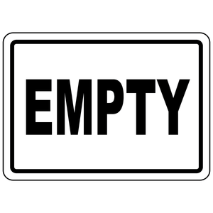 Empty Cylinders Do Not Use Sign