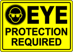 Eye protection required PPE safety label sign