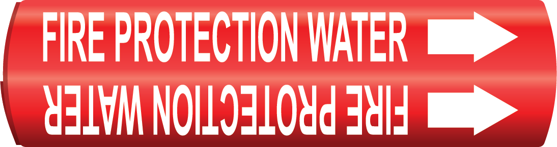 Fire Protection Water Snap-Around and Strap-On Pipe Markers, F-171