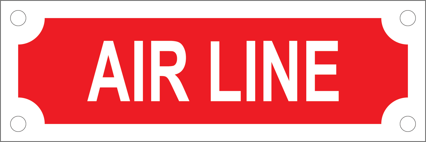 Air Line Sign, Aluminum, F-201