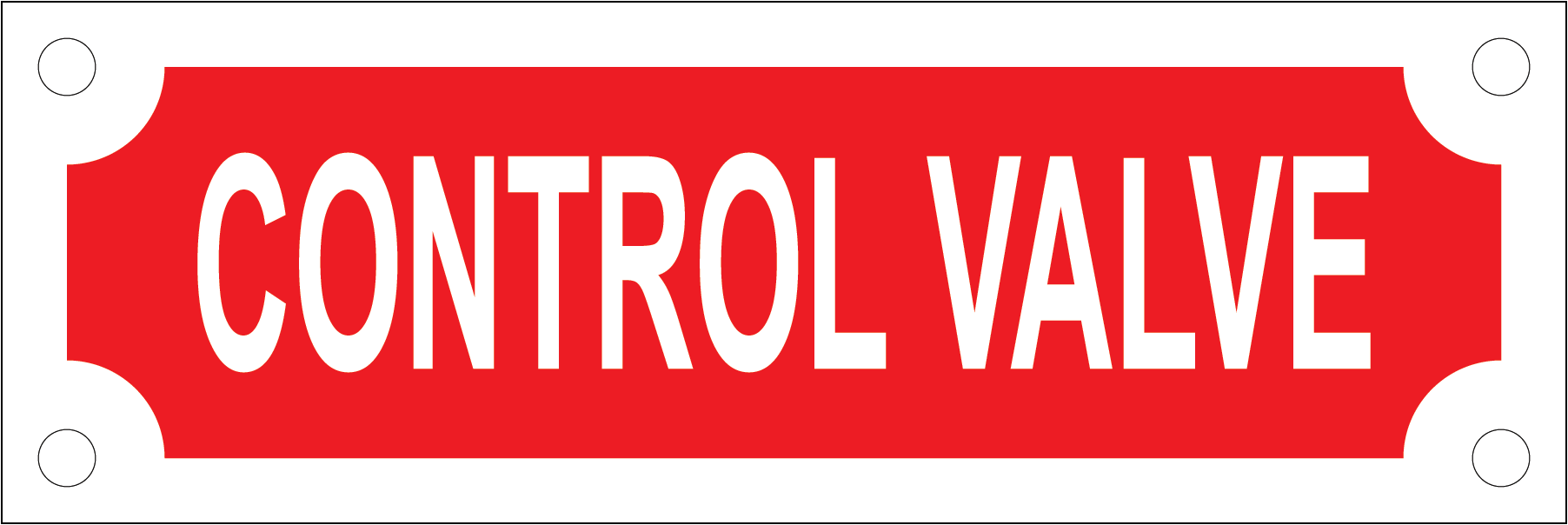 Control Valve Sign Aluminum | NFPA Fire Sign | PrintProAZ