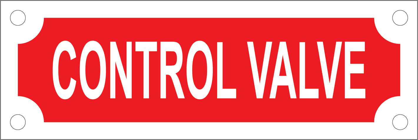 Control Valve Sign, Aluminum, F-214